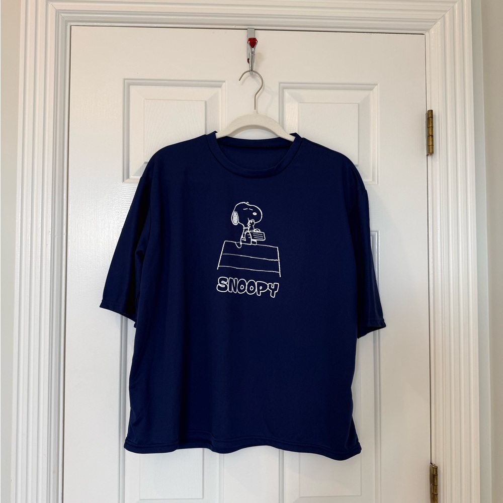 Snoopy Peanuts Graphic Navy Athletic T-Shirt